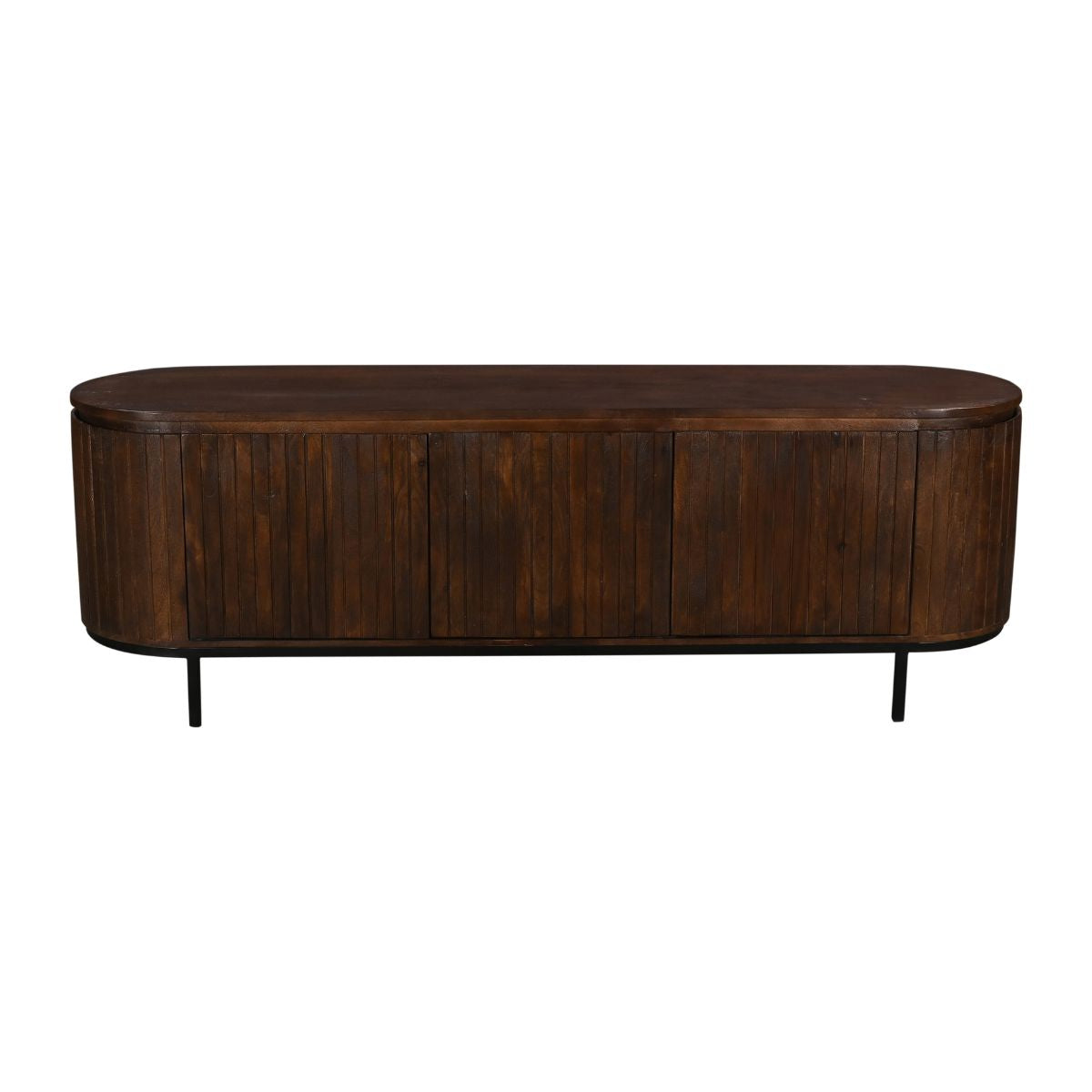 Giga Meubel Tv-meubel Tora - Mangohout/Metaal - Donkerbruin - 170x45x57cm