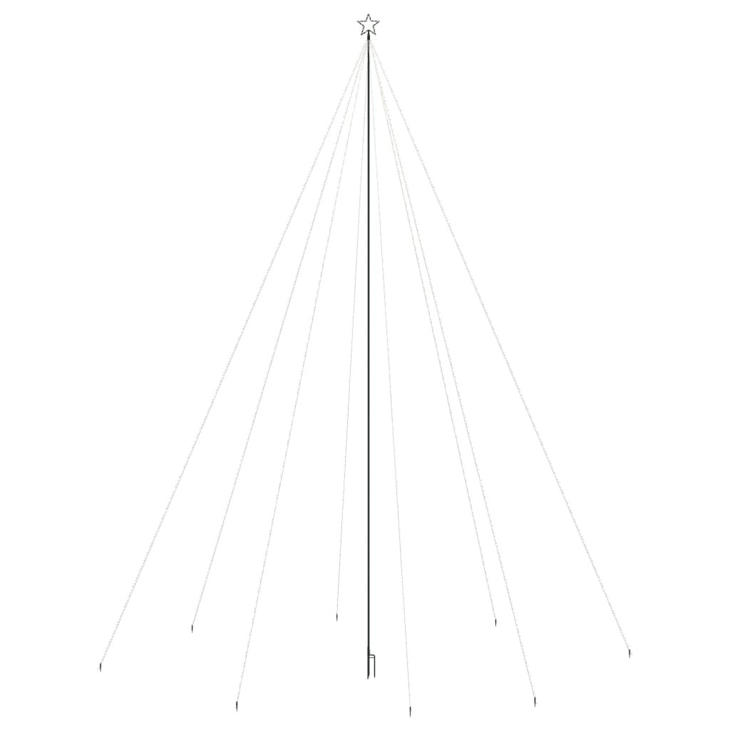 Choinka Metalowa z Lampek Sztuczna Choinka Lampki LED Ozdoba 8 m