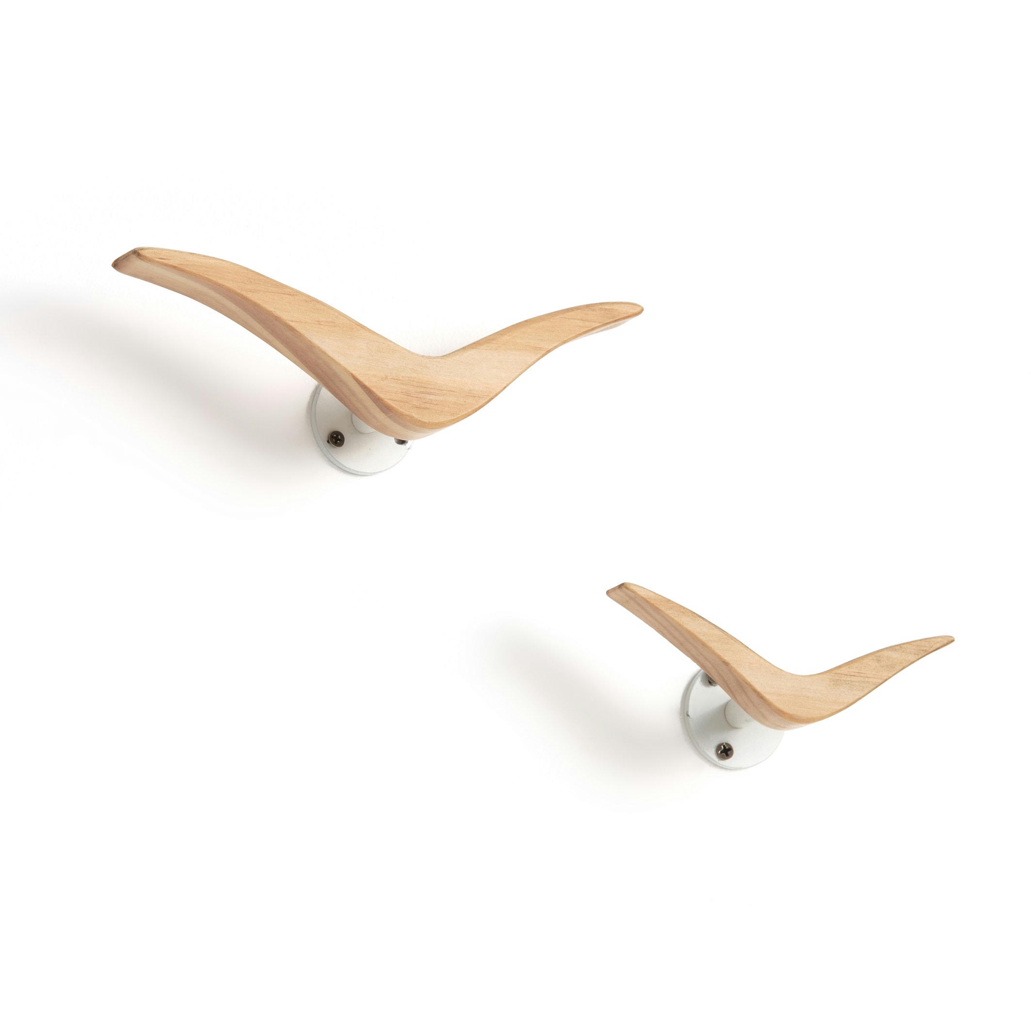 Lot de 2 patères, forme oiseaux