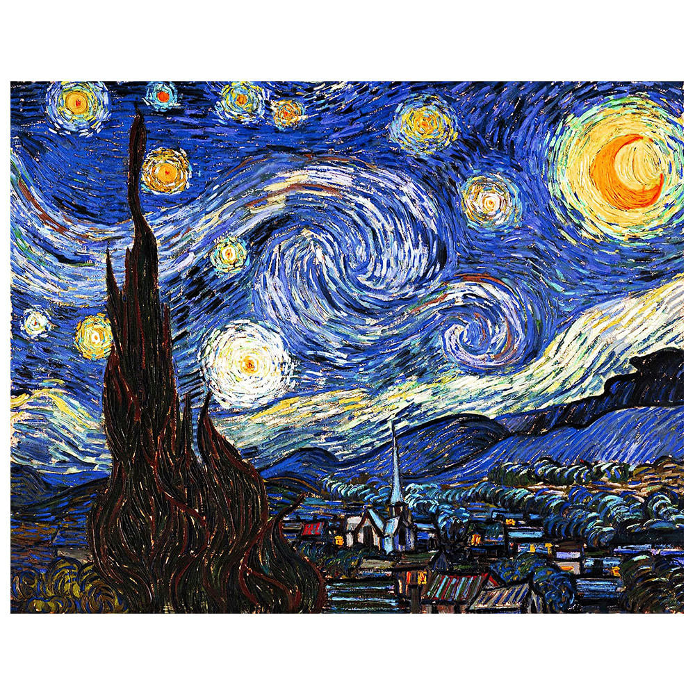 - Tableau impression sur toile Nuit Étoilée Vincent Van Gogh 40x50cm