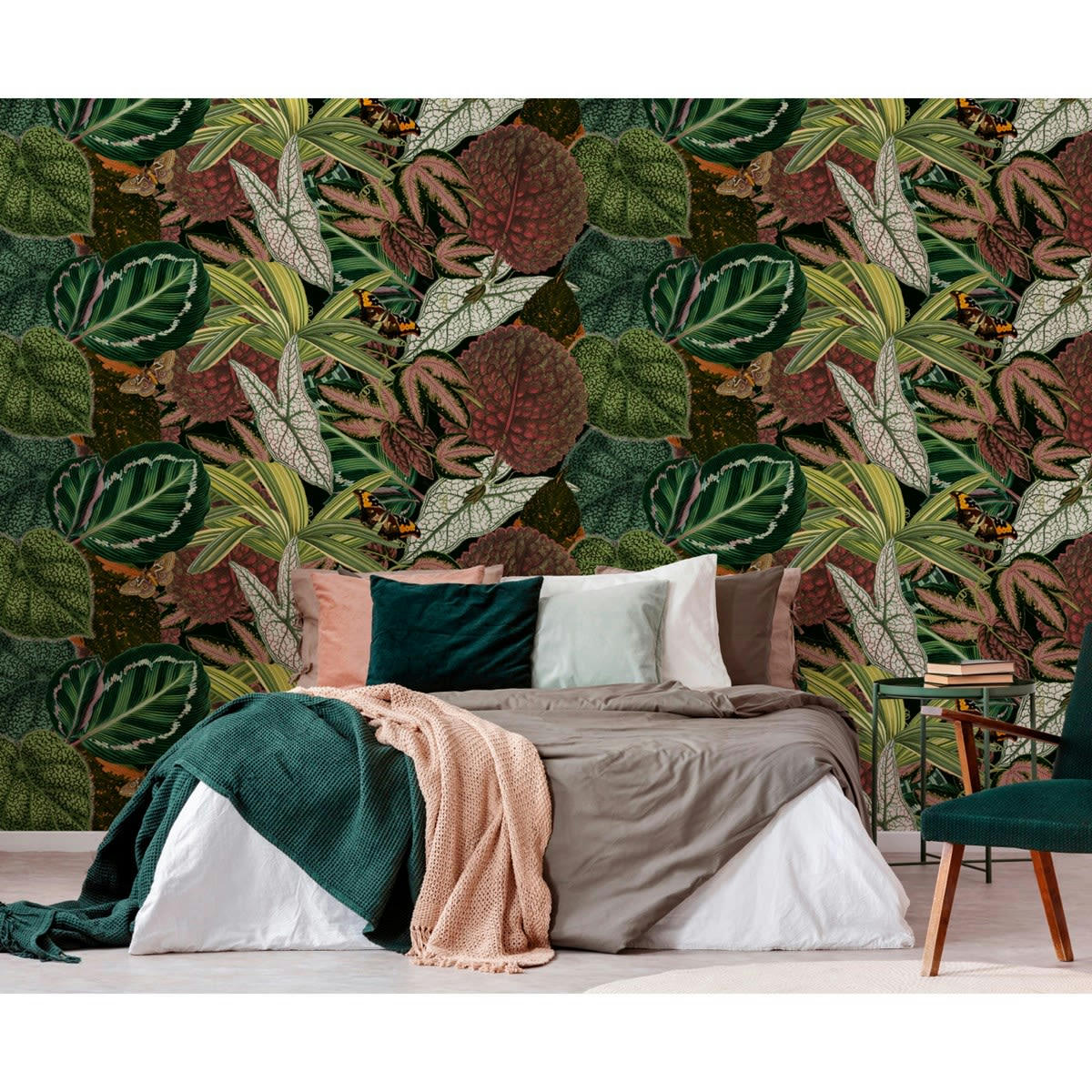 LA MAIN VERTE - Panneau décoratif motif floral Multicolore 192x270cm