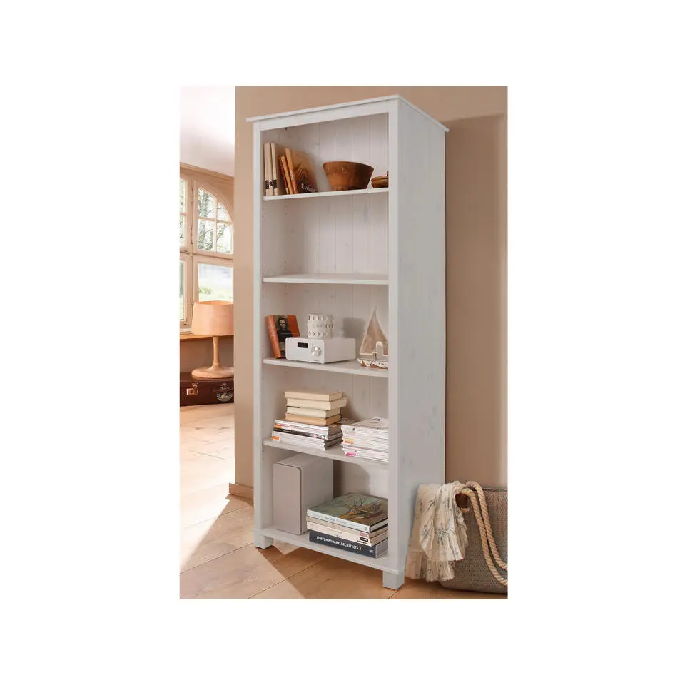 Pivo - Boekenkast met 4 planken in wit grenen