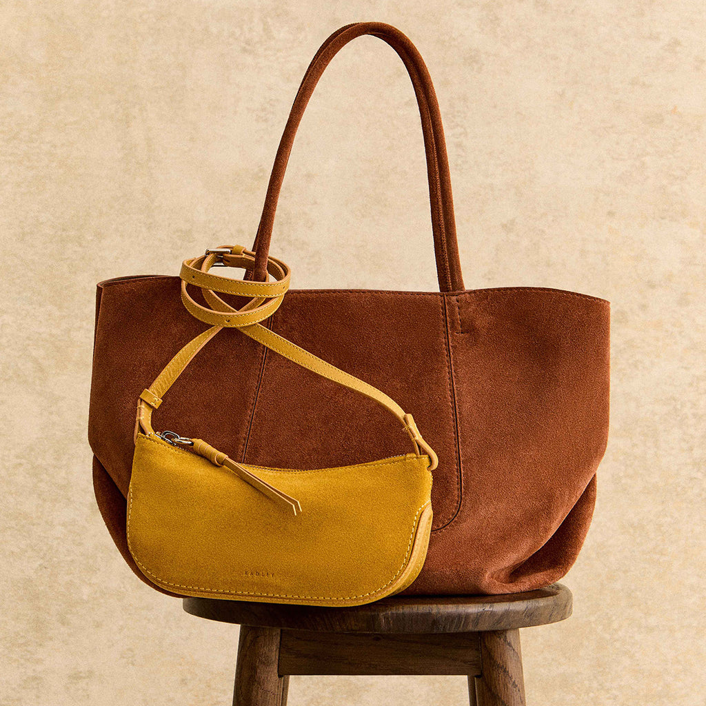 The Compton - Suede - Medium Zip Top Shoulder