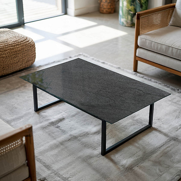 Dessus de table en verre trempé Wallfluent 120x80 cm Texture de pierre naturelle