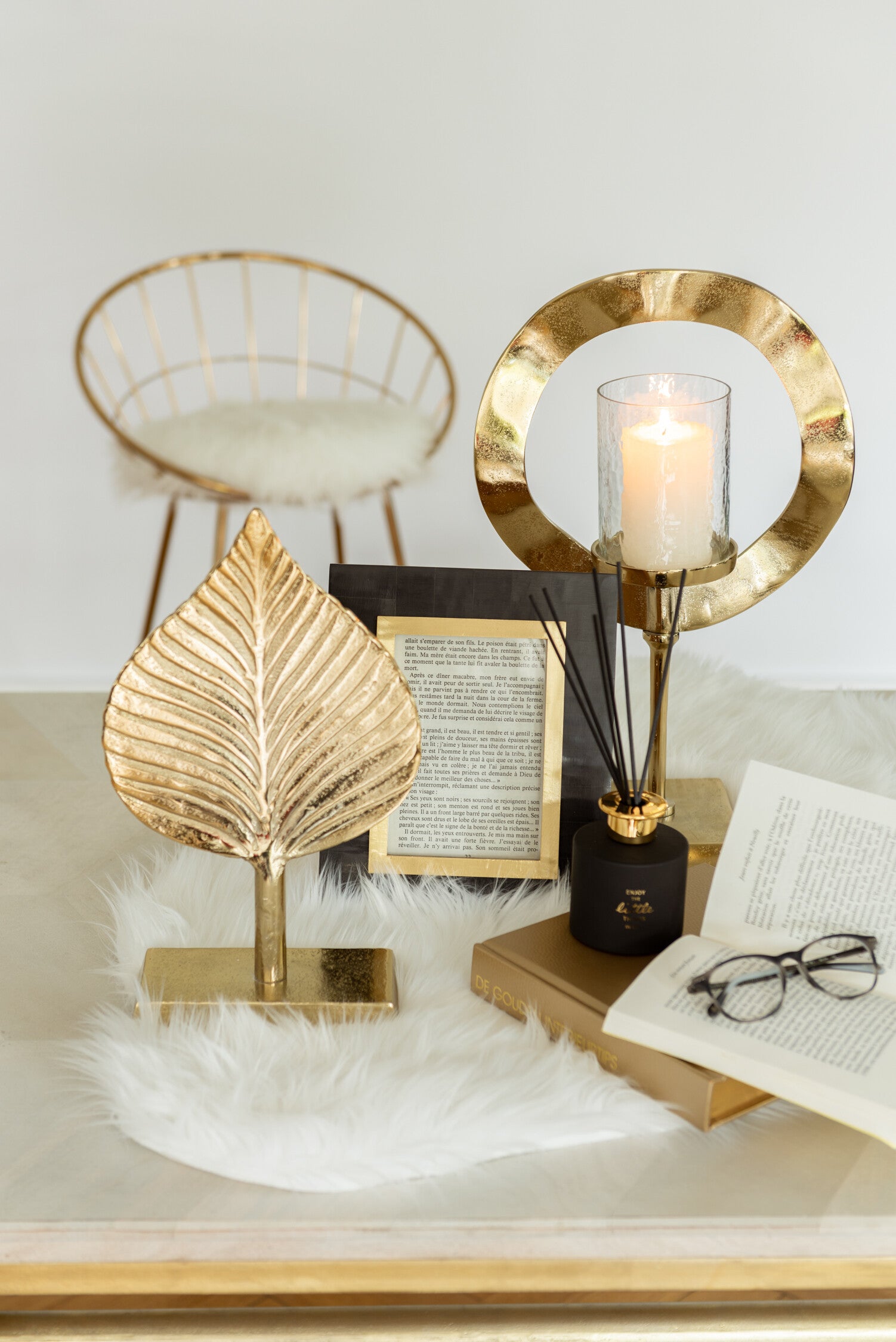 J-Line tapijt Schaap - nepbont - wit