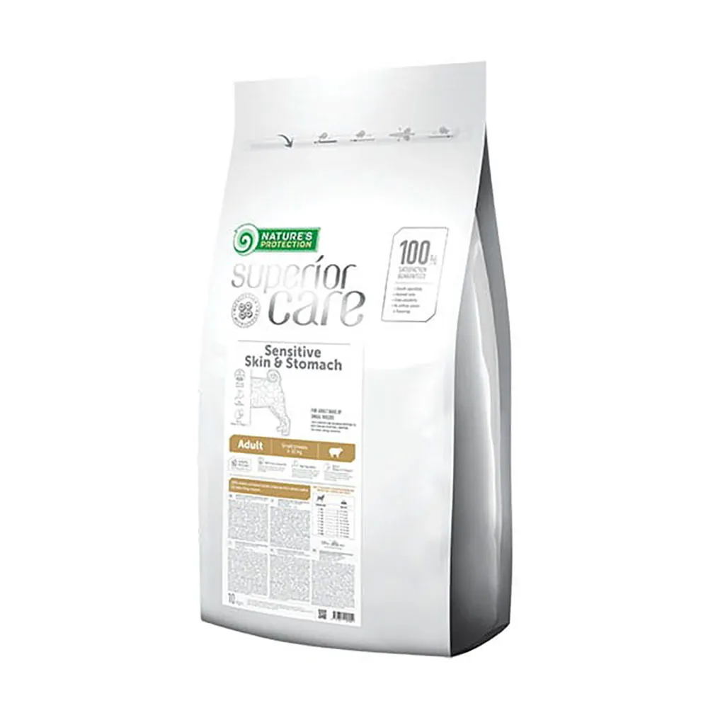 Nature´s Protection Superior care skin & stomach adult small lamb dog food 10kg
