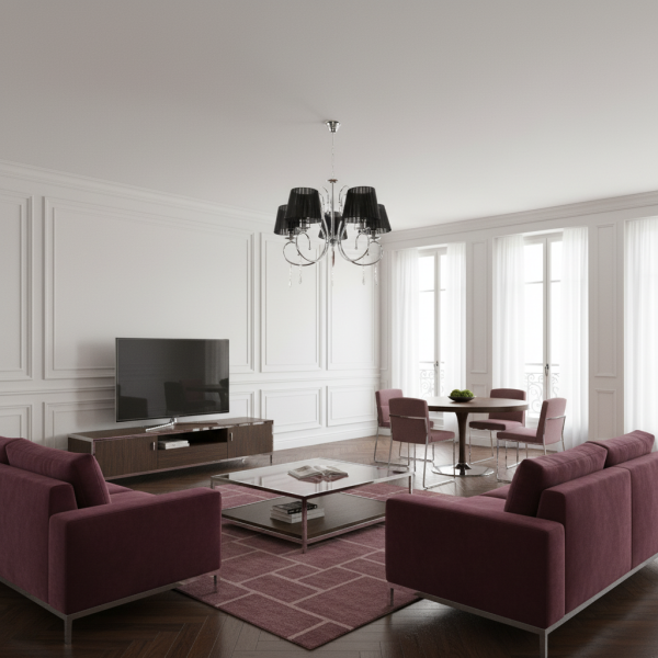 Lampa wisząca sufitowa glamour EDYLIT chrom nowoczesna 5xE27 GINA 11-430