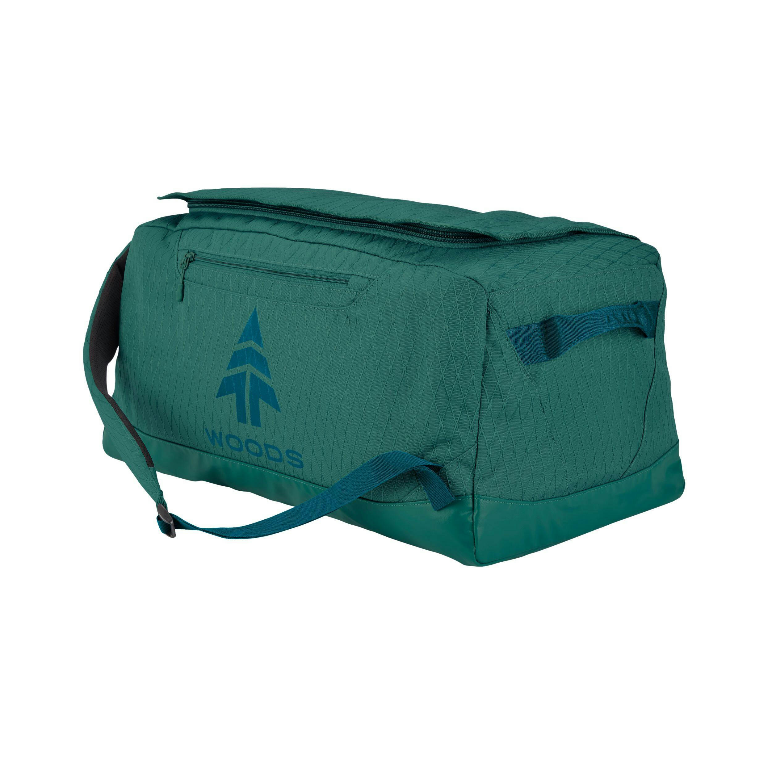 Woods Roam Lightweight Weekender Overnight Travel Duffle Bag w/ Backpack Straps, 65-L
