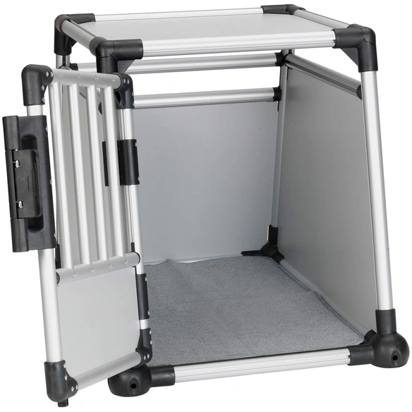 Transportbox, M-L, 60x65x86 cm, hellgrau/silber