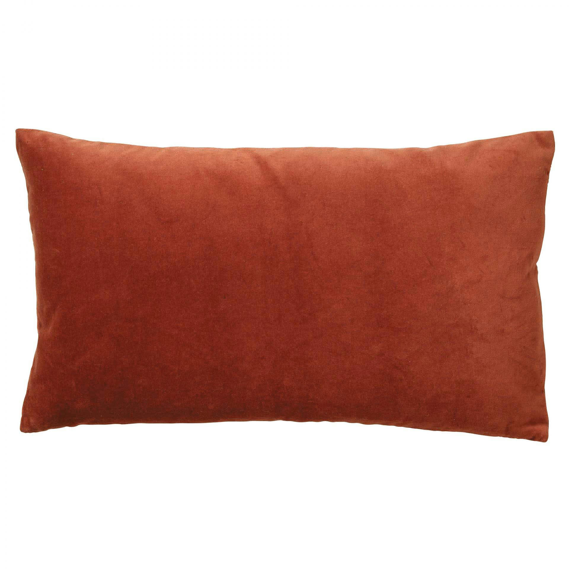 PIPPA - Coussin - rose en velours 30x50 cm avec motif rayé