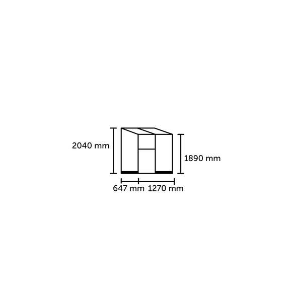 Gewächshaus »Qube Lean-to«, schwarz, Aluminium/Sicherheitsglas