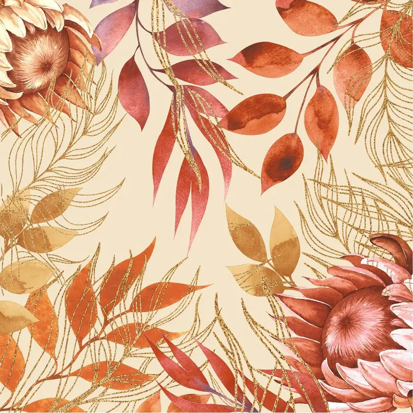 Serviette 20er-Set Herbstblüten