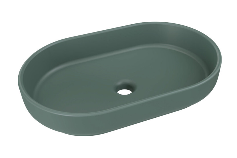 Umywalka nablatowa river 2 forest green matt un 55 ( e-6594 )
