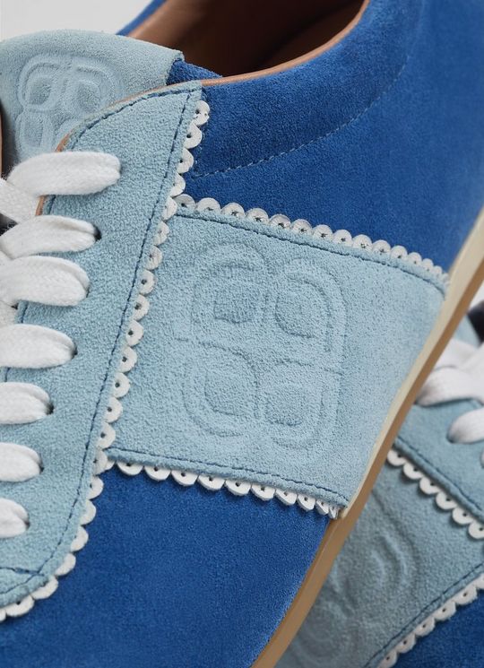Spring French Blue SuedeMotif Trainers