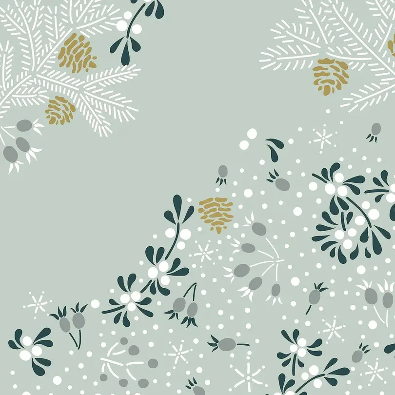 Serviette 20er-Set Frosty floral