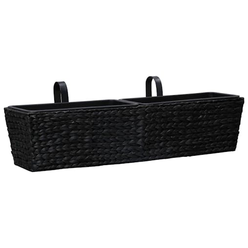NNEVL Garden Planters 2 pcs Water Hyacinth Black
