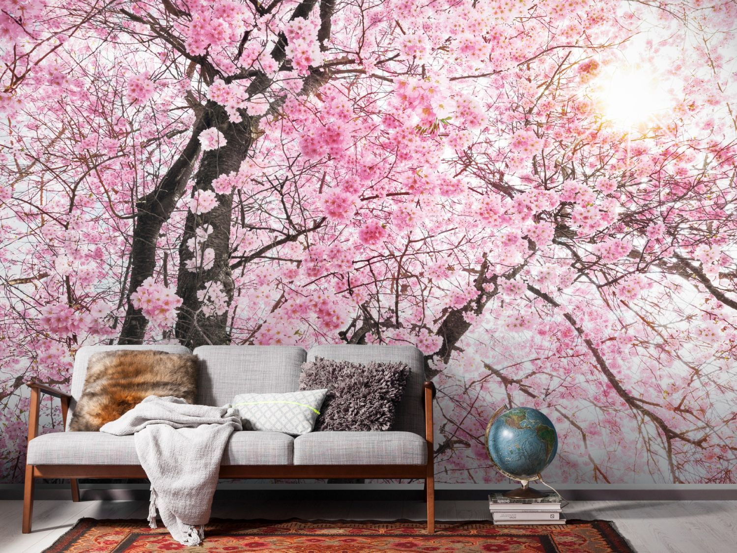 Sanders & Sanders fotobehang bloesems roze - 400 x 250 cm - 612488