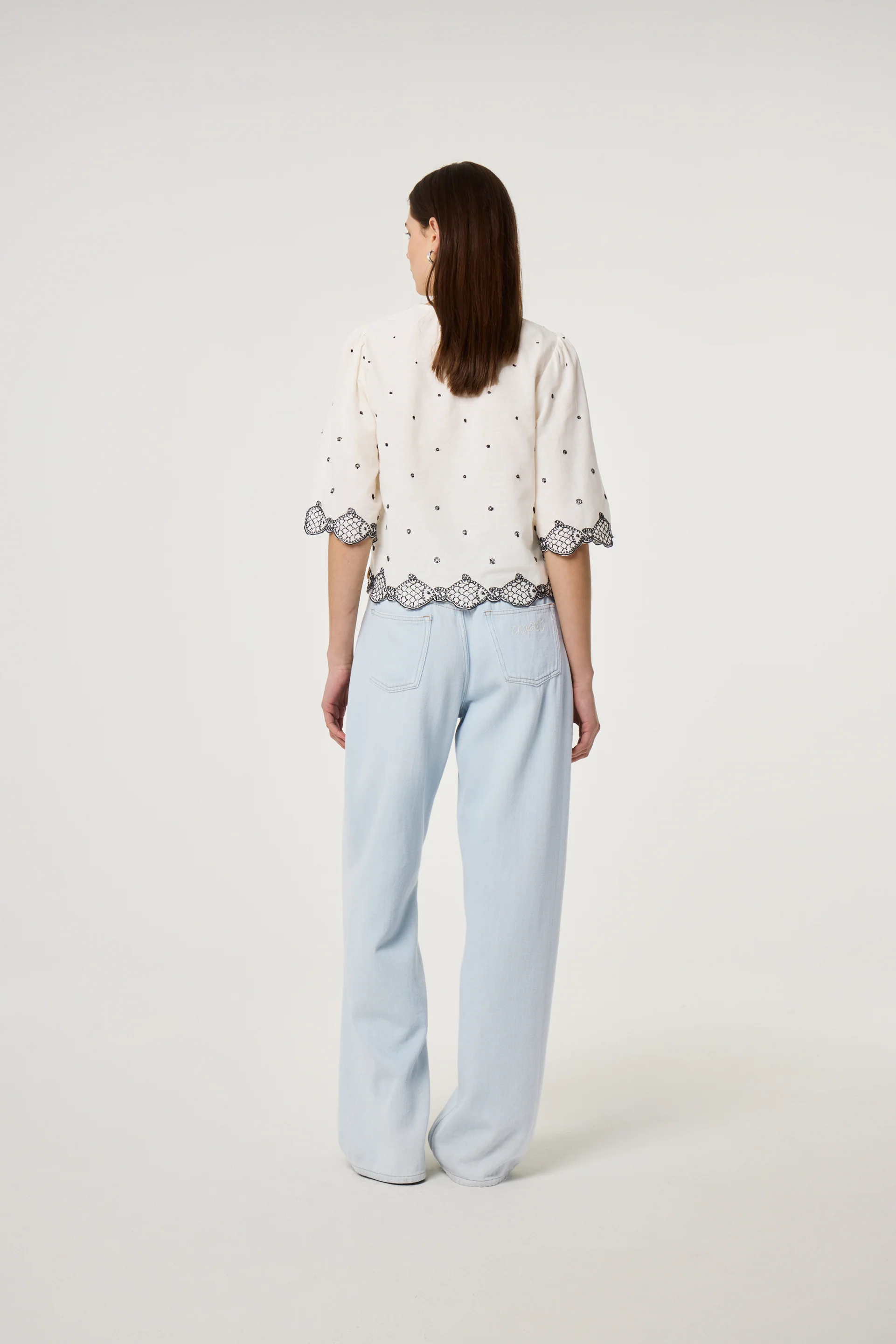 Tylera Blouse | Cosy White/Black