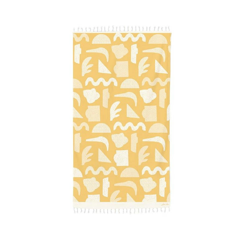 PIKATU - Fouta coton Pikatu Jaune 90x160 cm