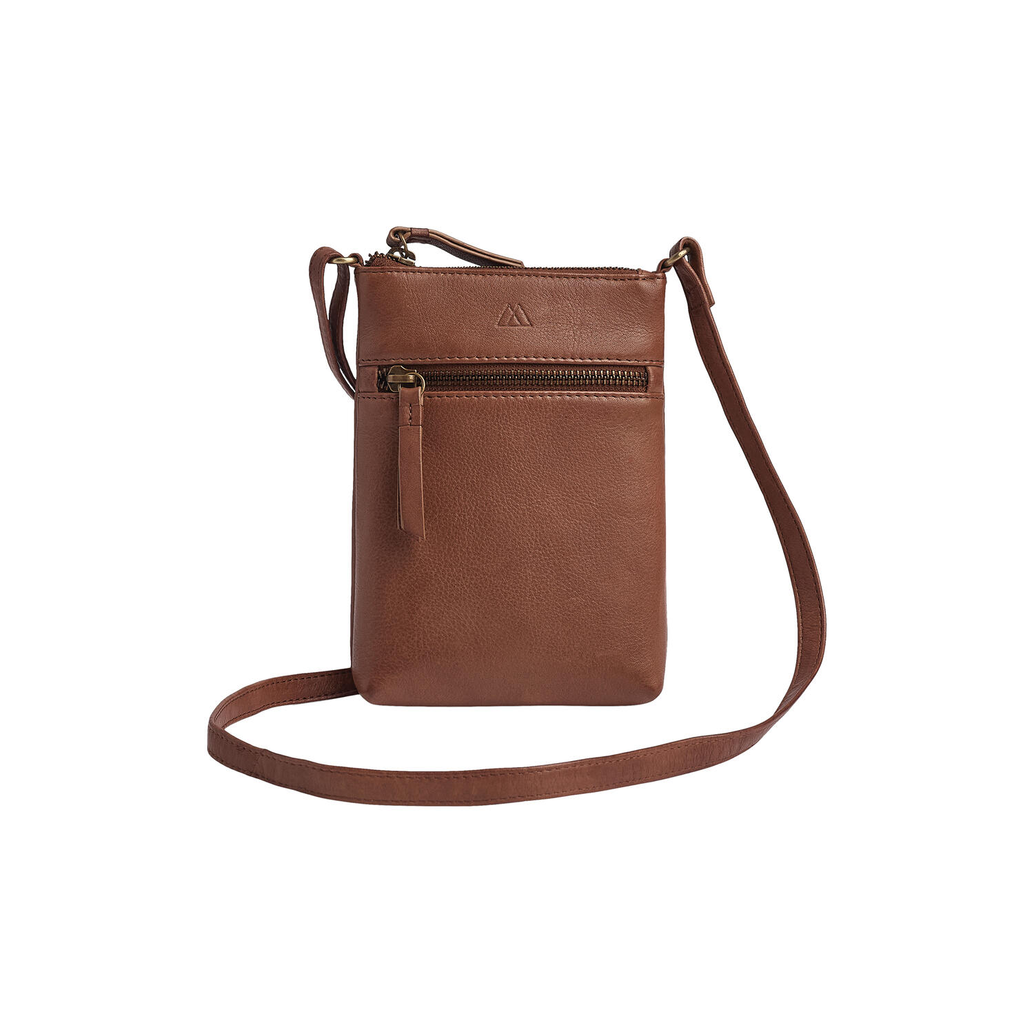 AvenMBG Cross. Bag, Soft Vin., cognac w/br. gold
