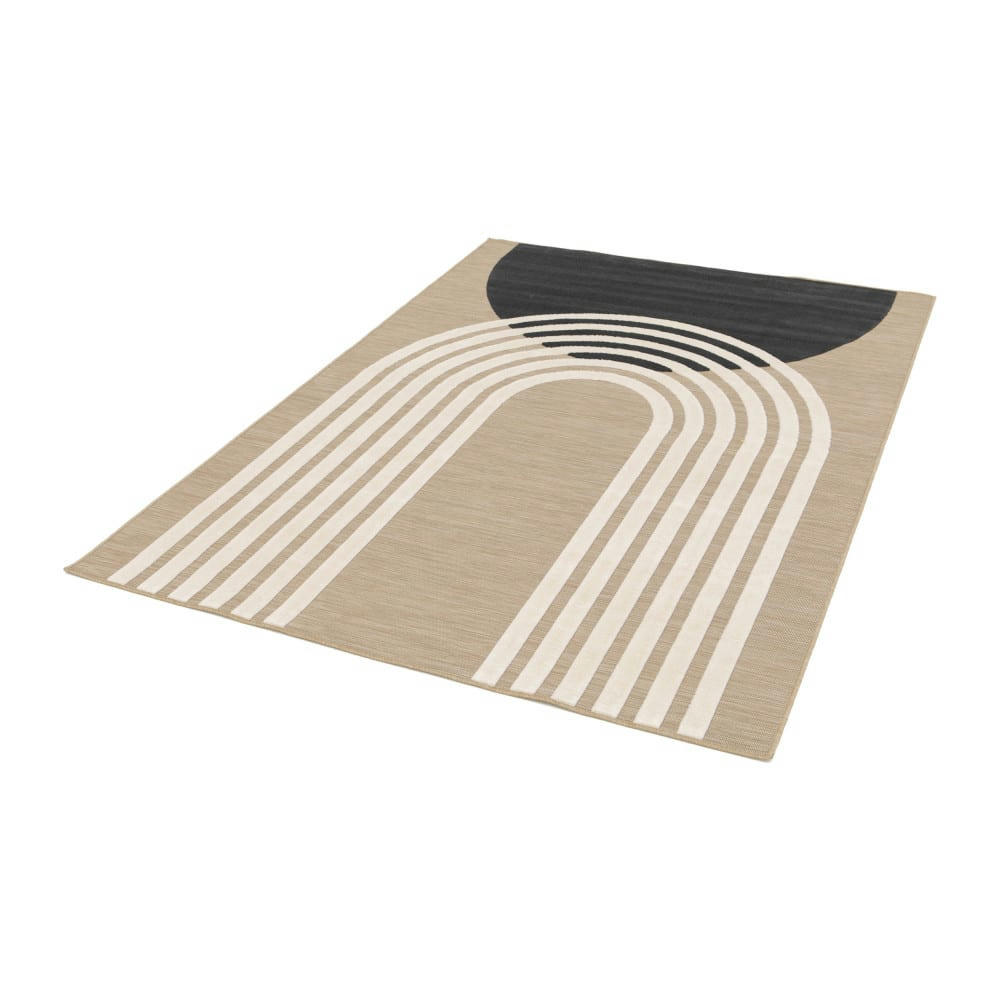 TULI II - Tapis contemporain à motif géométrique noir 160x230 cm