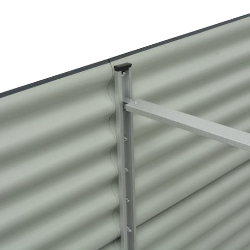 NNEVL Garden Raised Bed 400x80x81 cm Galvanised Steel Grey