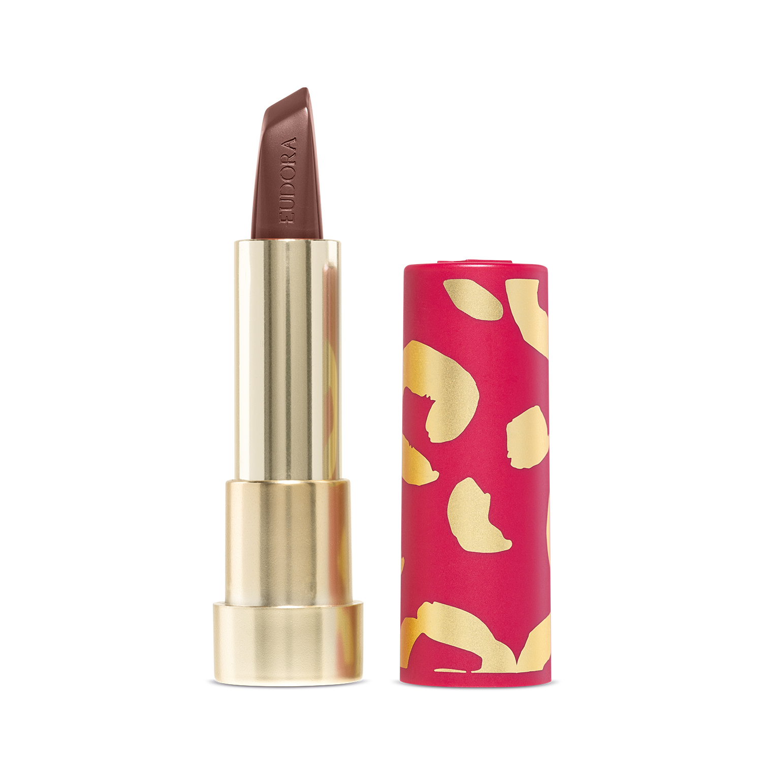 Combo Glamourosa e Determinada: Batom Marrom 3,4g   Case Rosa