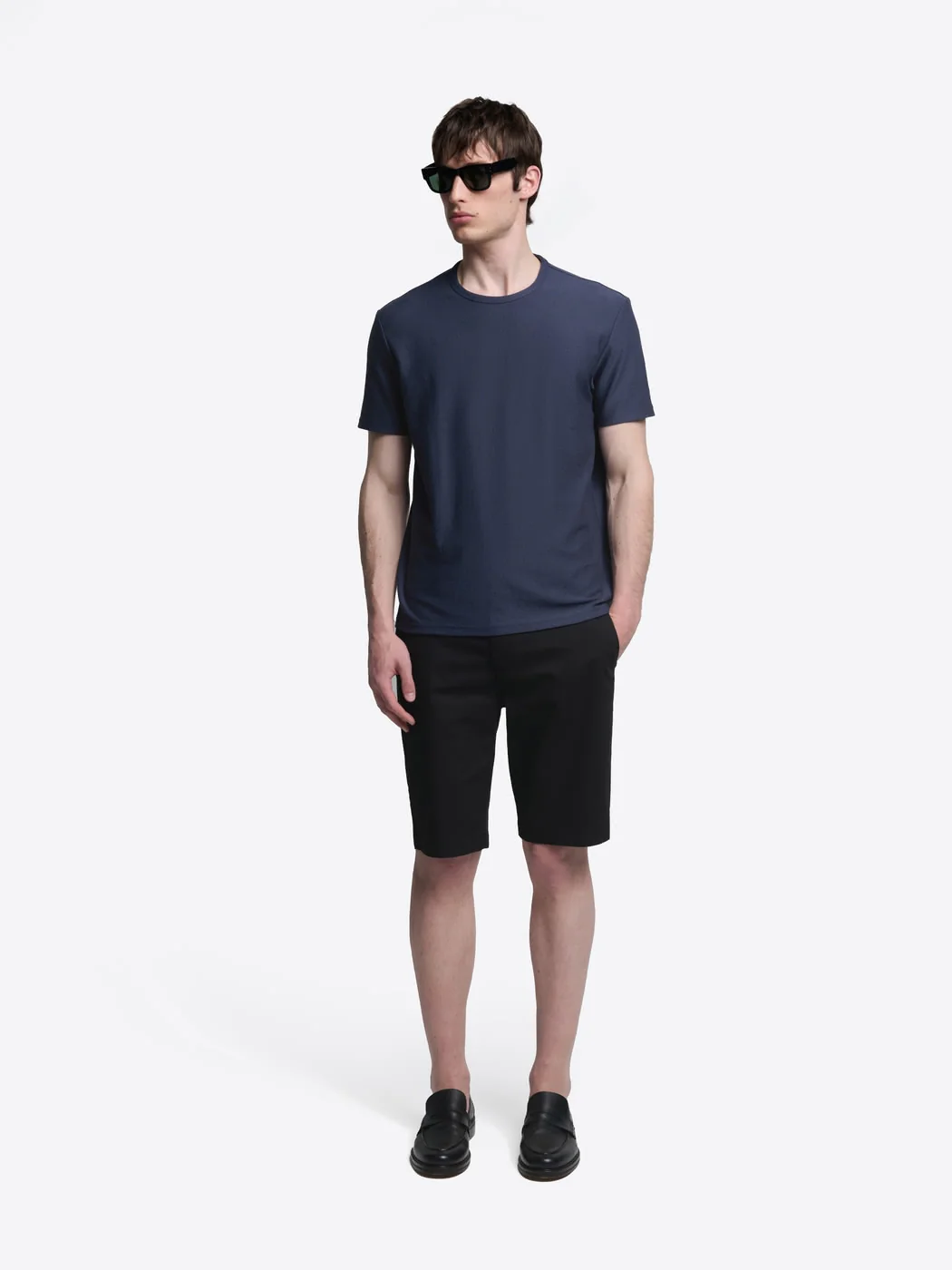 Bermuda slim taille semi-élastiquée