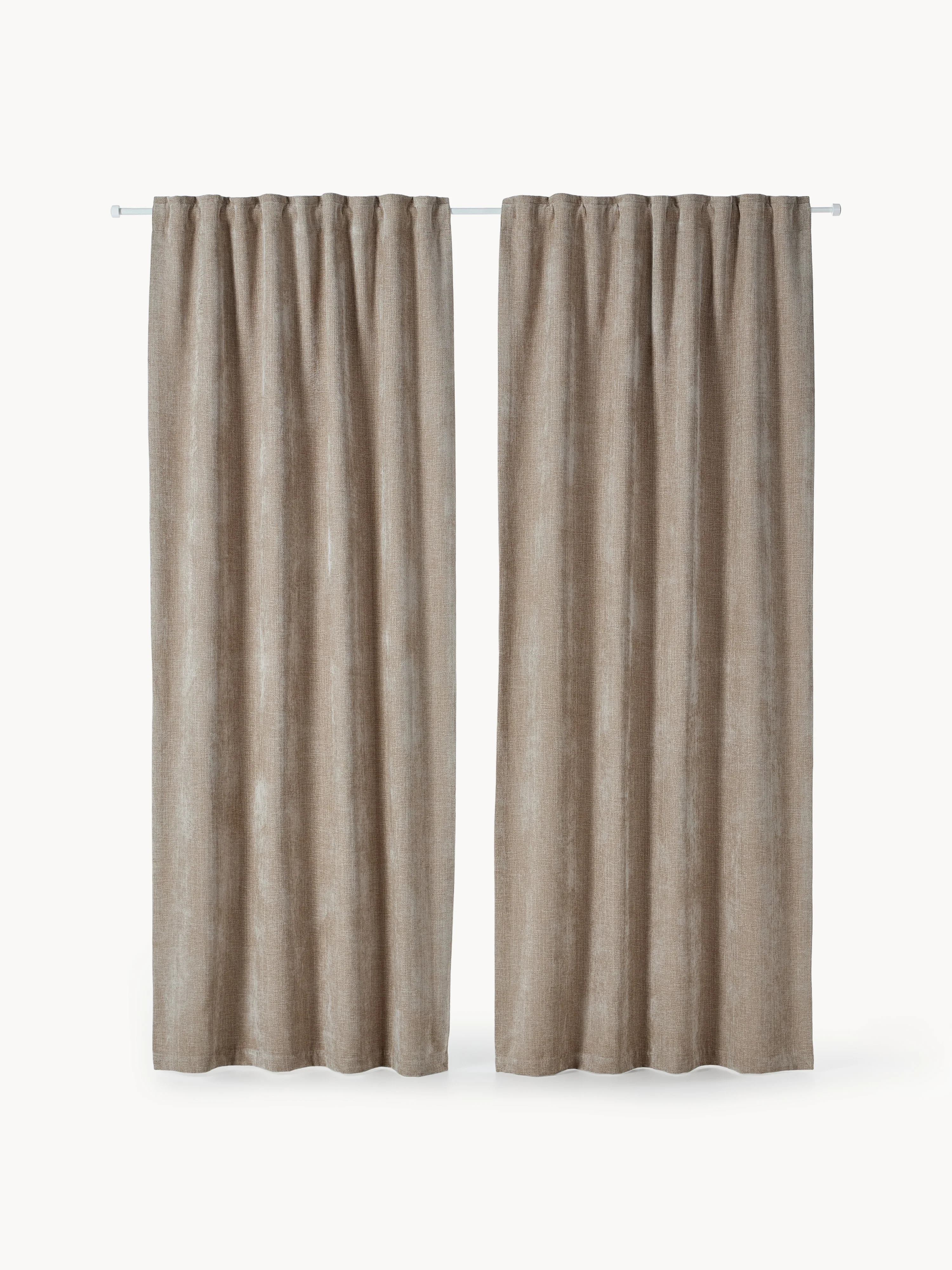 Abdunkelnde Multiband-Vorhänge Lasha, 2er-Set, B 135 cm