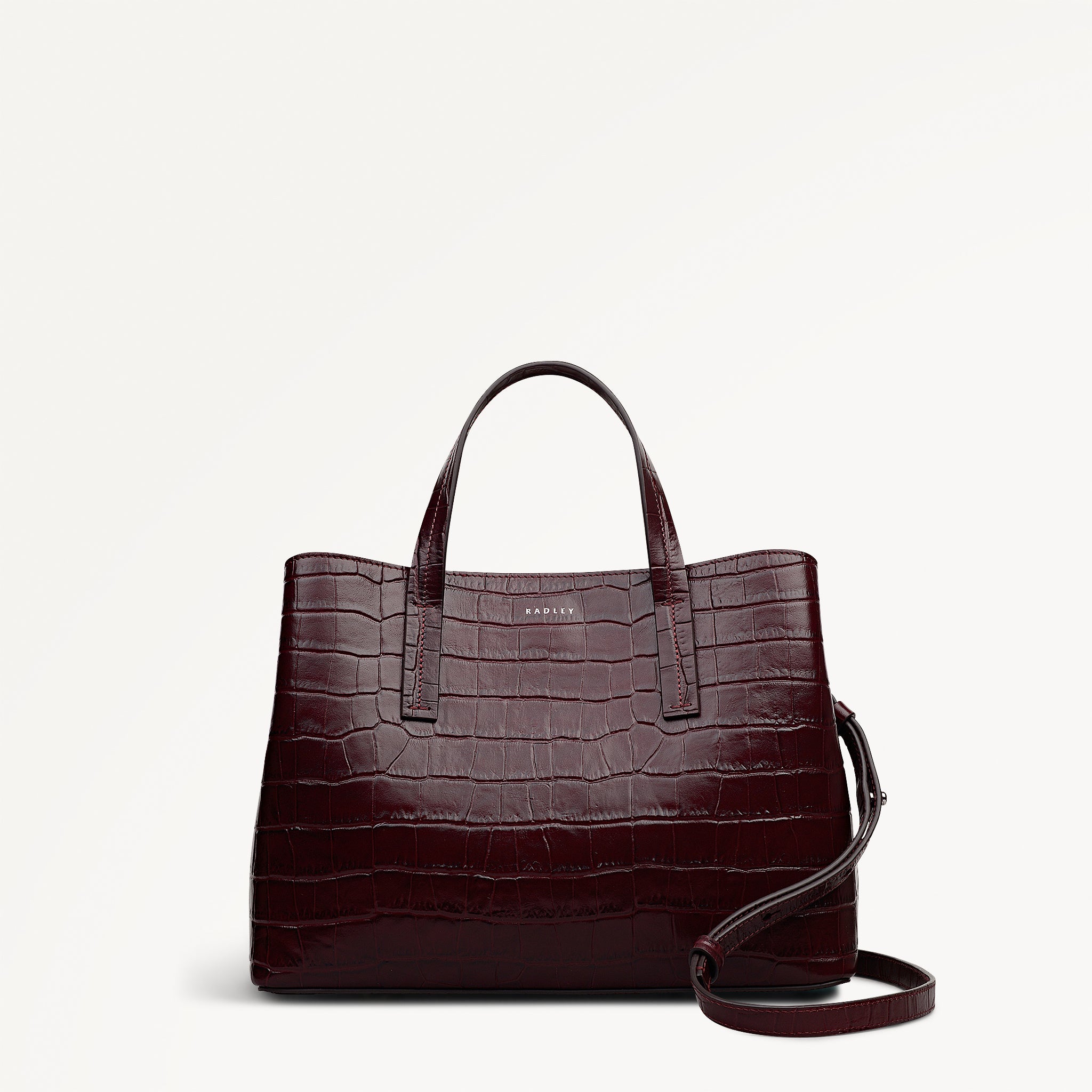 Dukes Place - Faux Croc Medium Ziptop Grab Bag - RHE11803