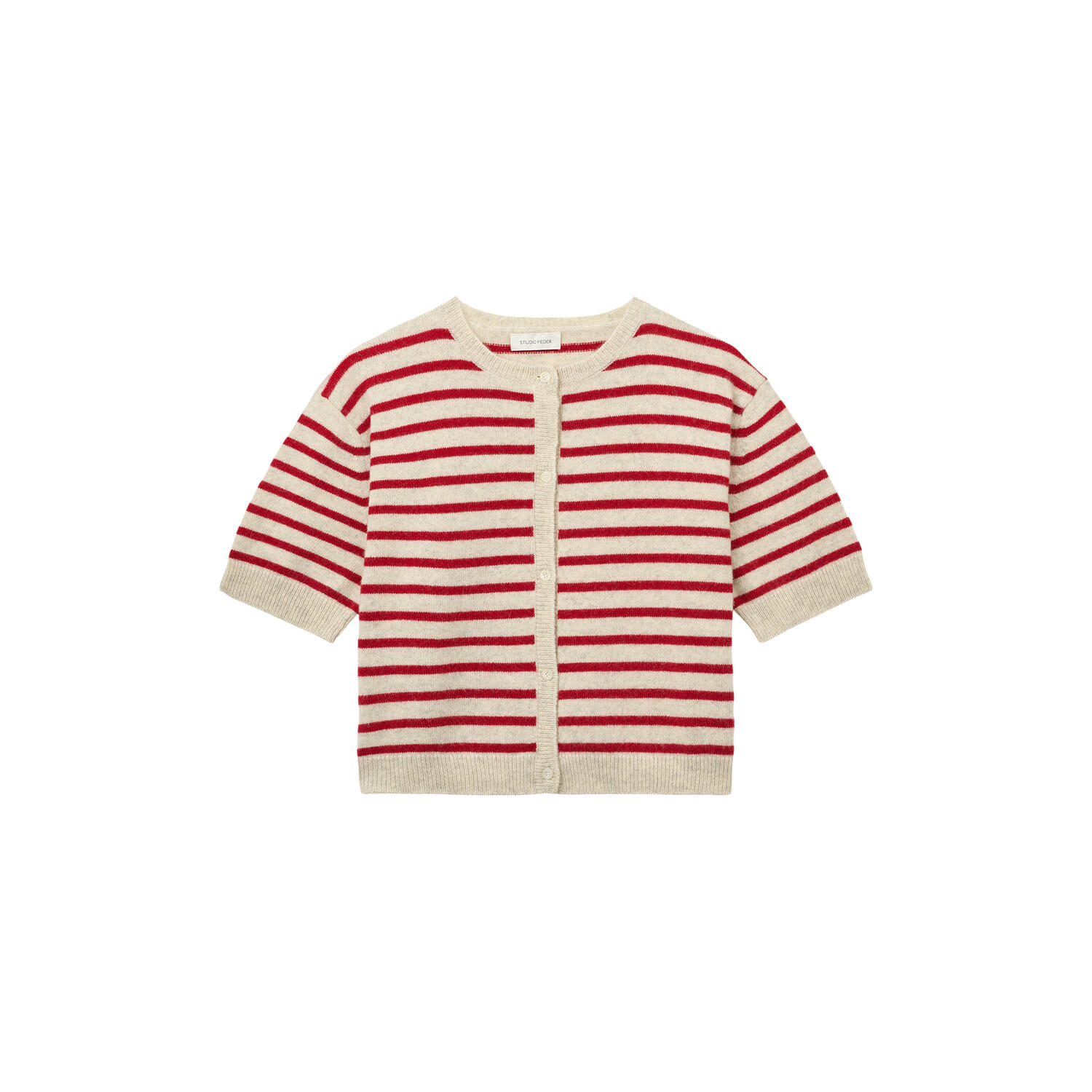 Signe cardigan, red creme