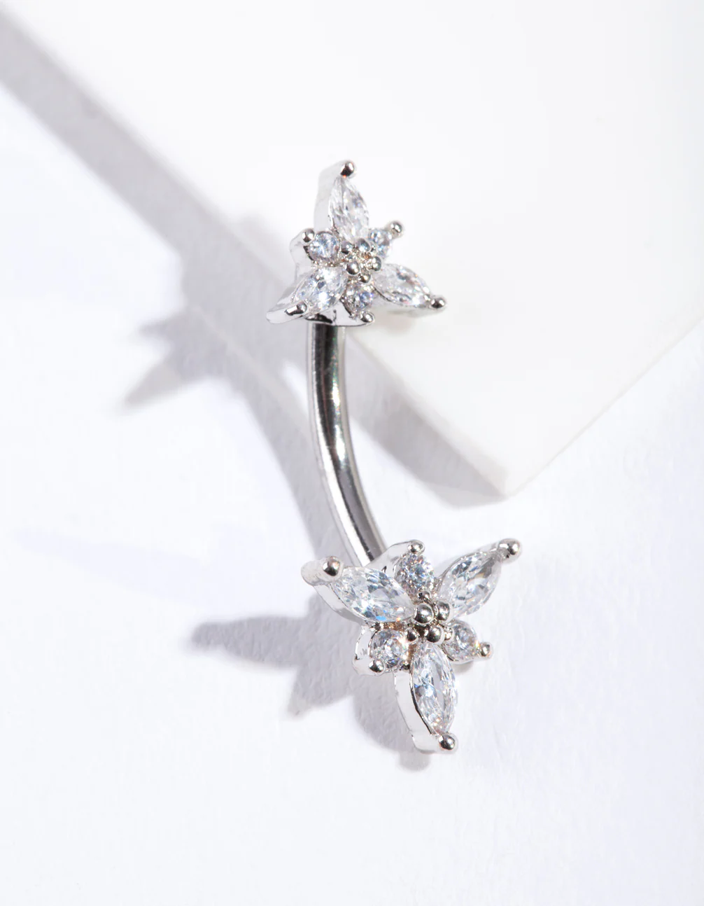 Surgical Steel Marquise Flower Belly Bar