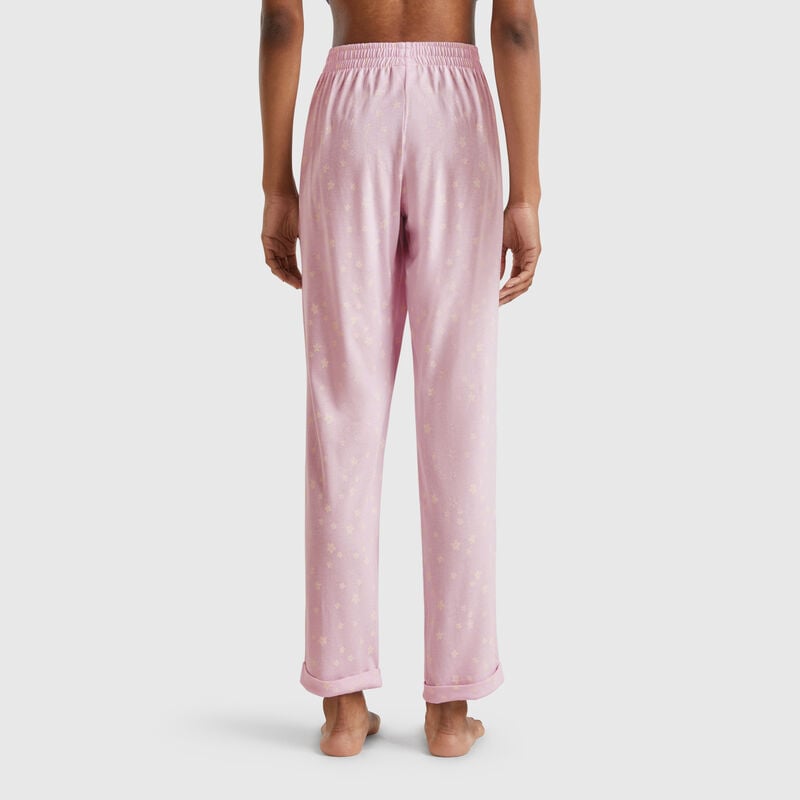 Patterned trousers in viscose blend