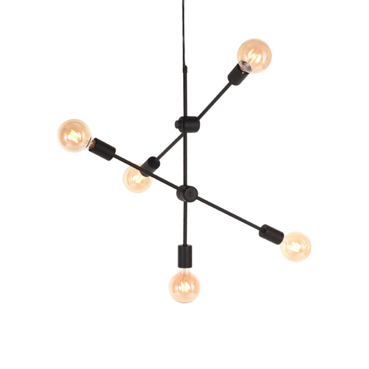 LABEL51 Hanglamp Stilo - Zwart Metaal - 70x70x70cm