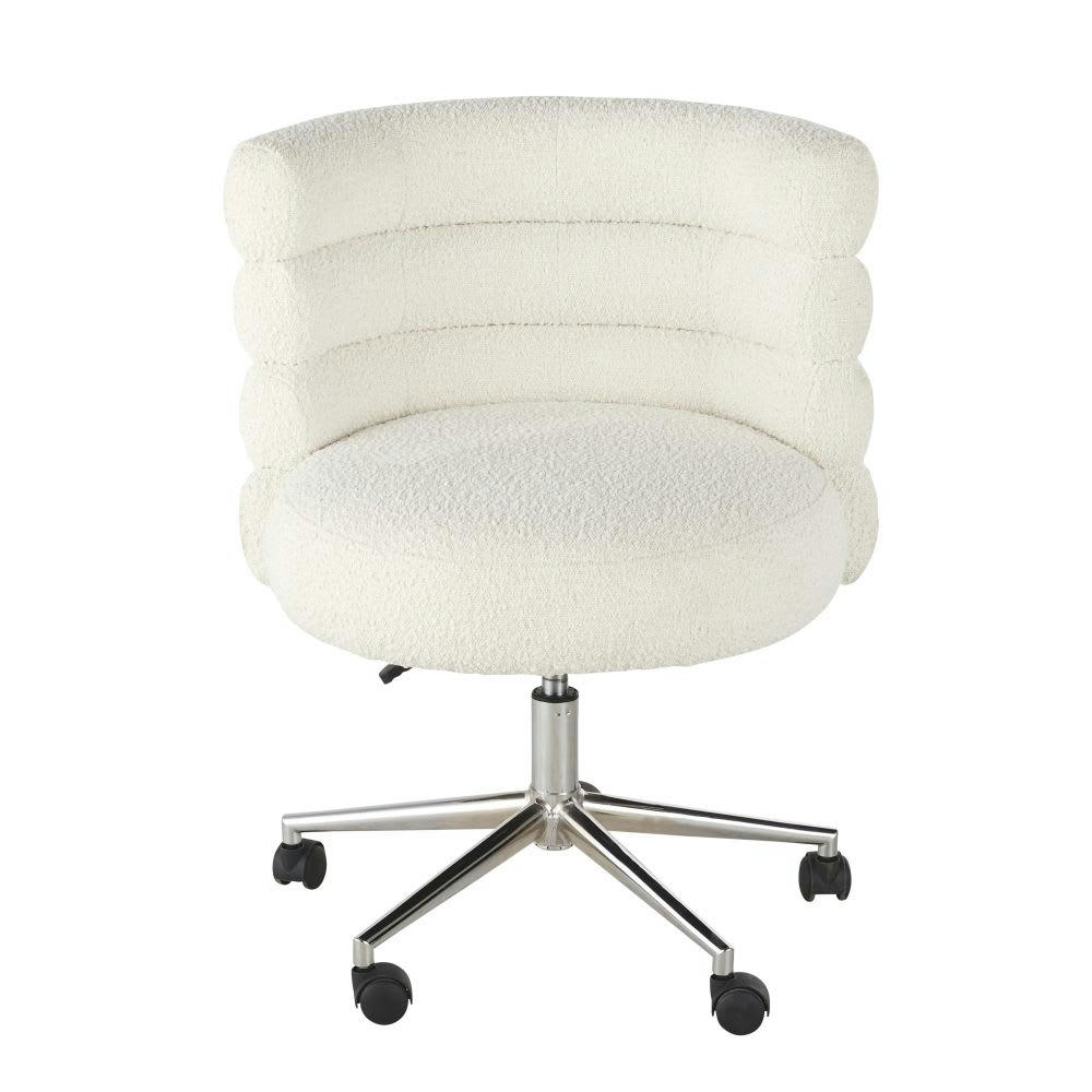 Newbury Business - Chaise de bureau professionnelle en polyester recyclé à bouclettes écrues