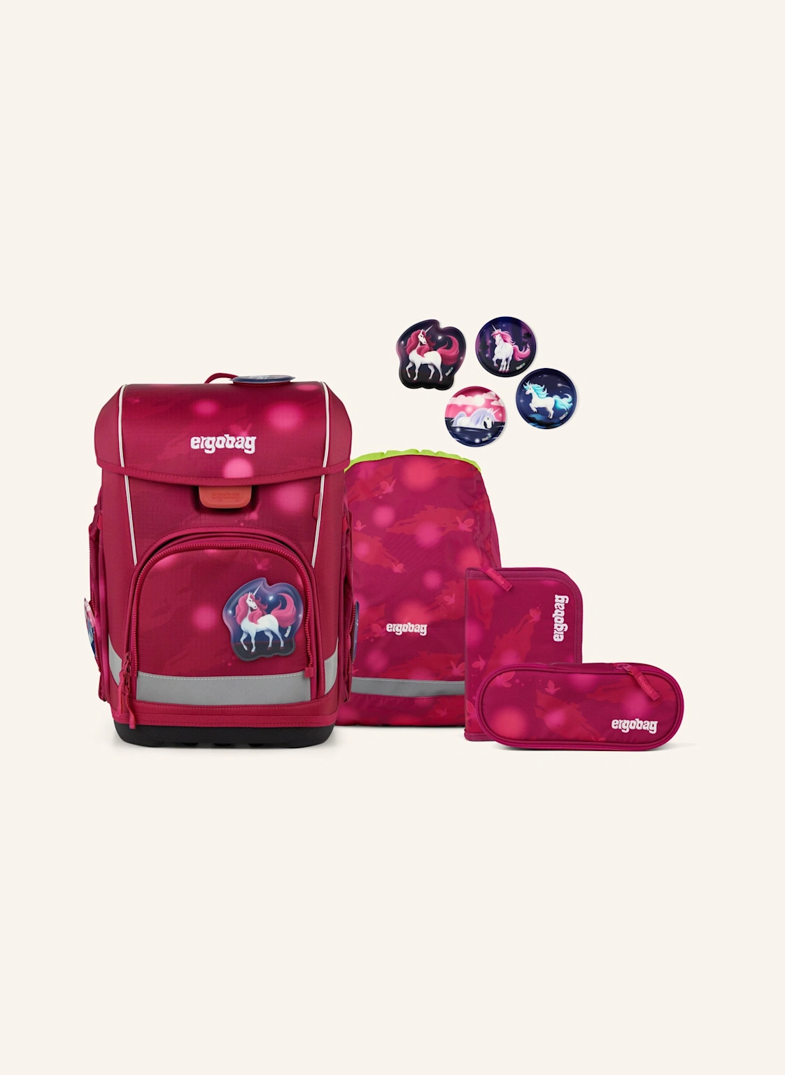 ergobag Schulranzen-Set CUBO LIGHT SET