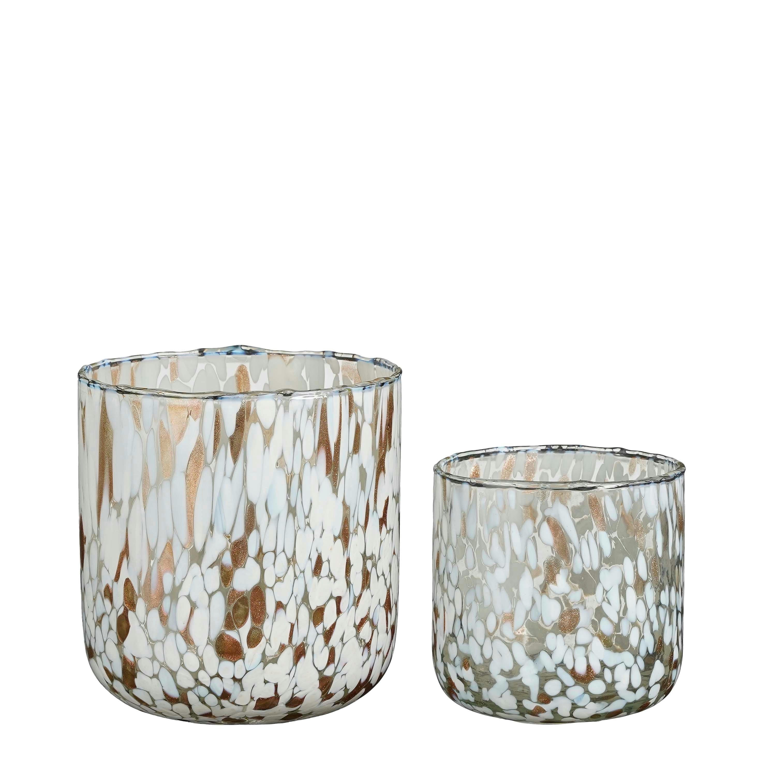 - Portebougie blanc D14 - Lot de 2