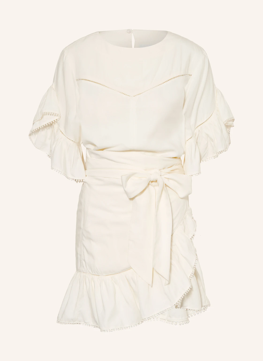 MARANT ÉTOILE Kleid MELICIA in Wickeloptik mit Rüschen