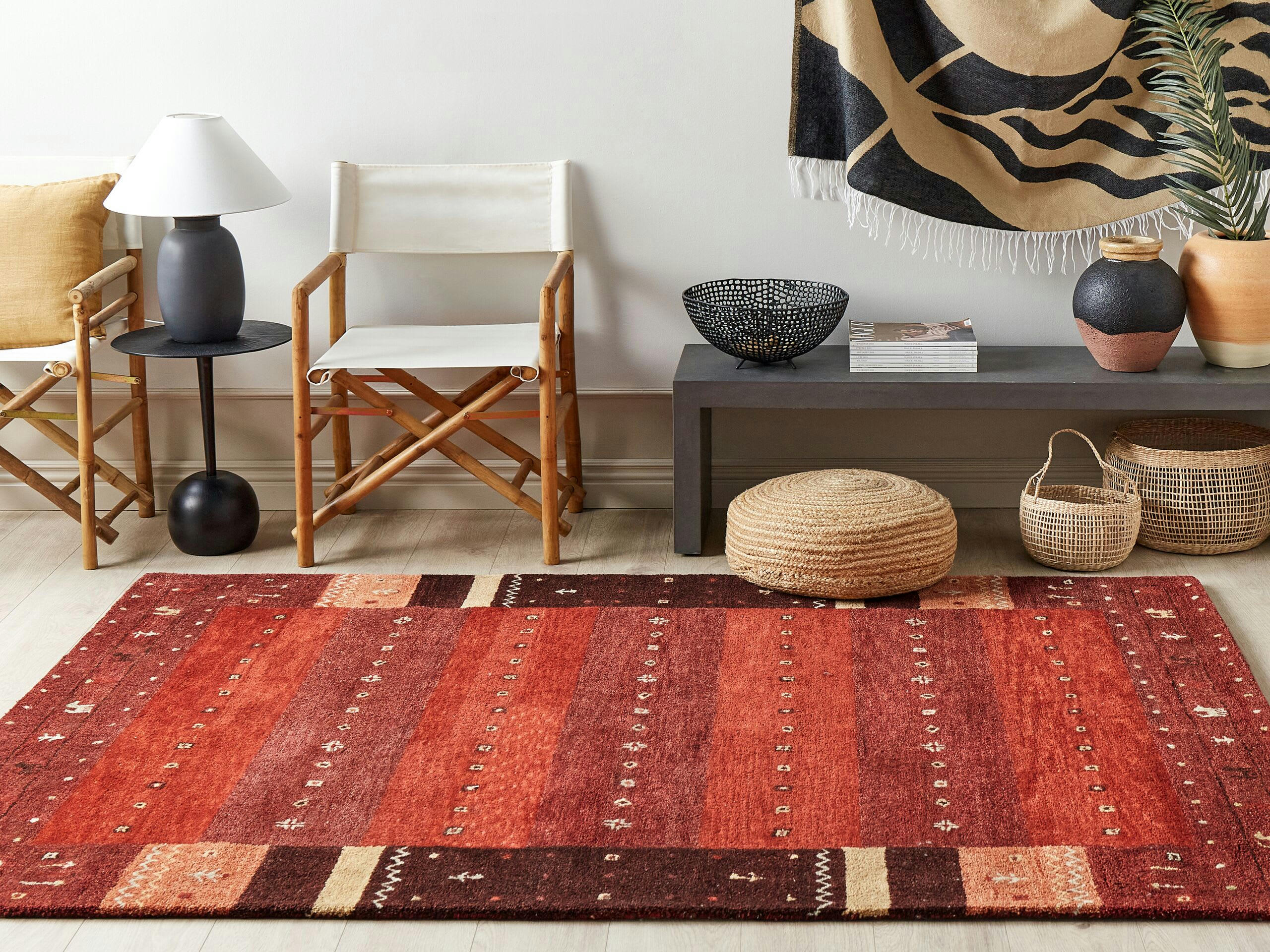 SINANLI - Tapis en tissu rouge 230x160cm