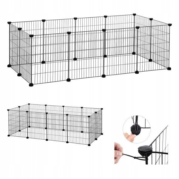 Kojec dla małych zwierząt zagroda 46x143x73cm wybieg LPI01H