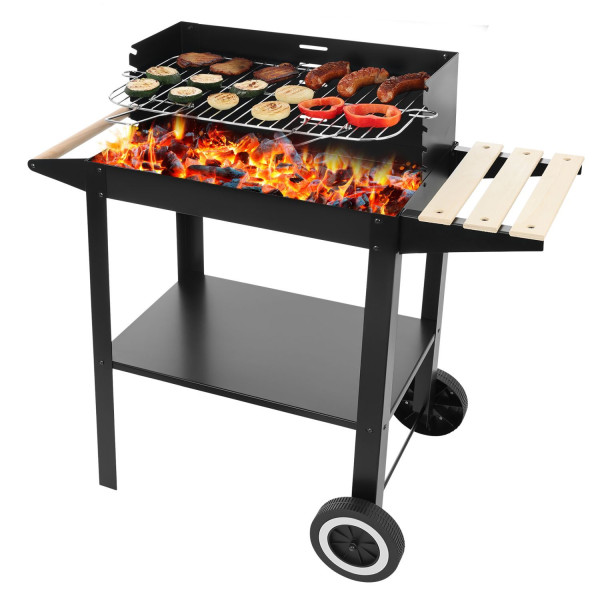Grill węglowy ogrodowy na kółkach   akcesoria