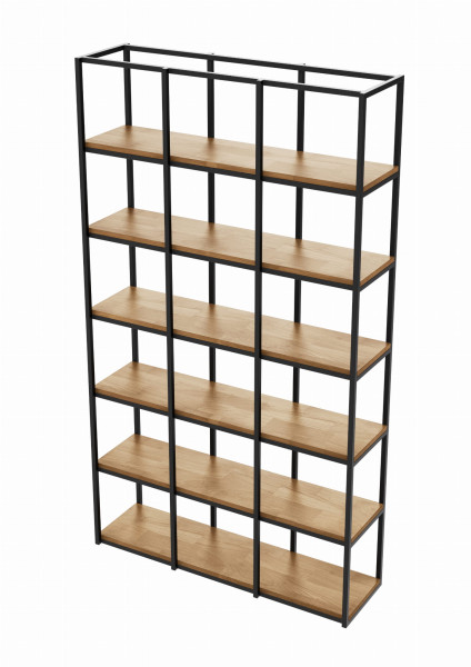 Regał WOOD BOX 212x120x30/34 Loft na książki