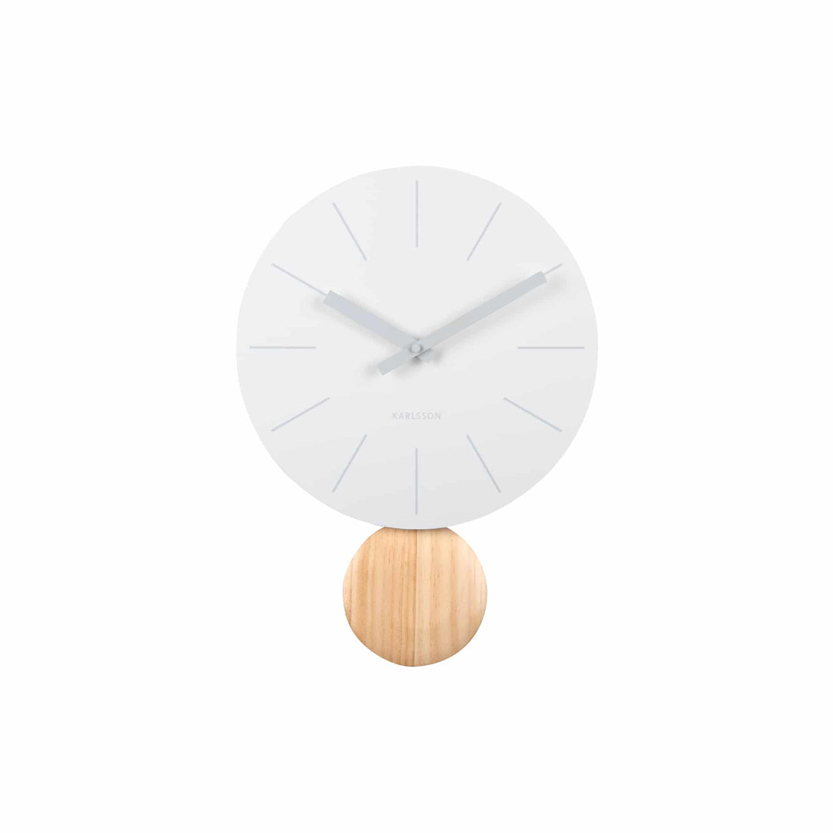Karlsson wandklok Arlo pendulum - wit - Ø30cm