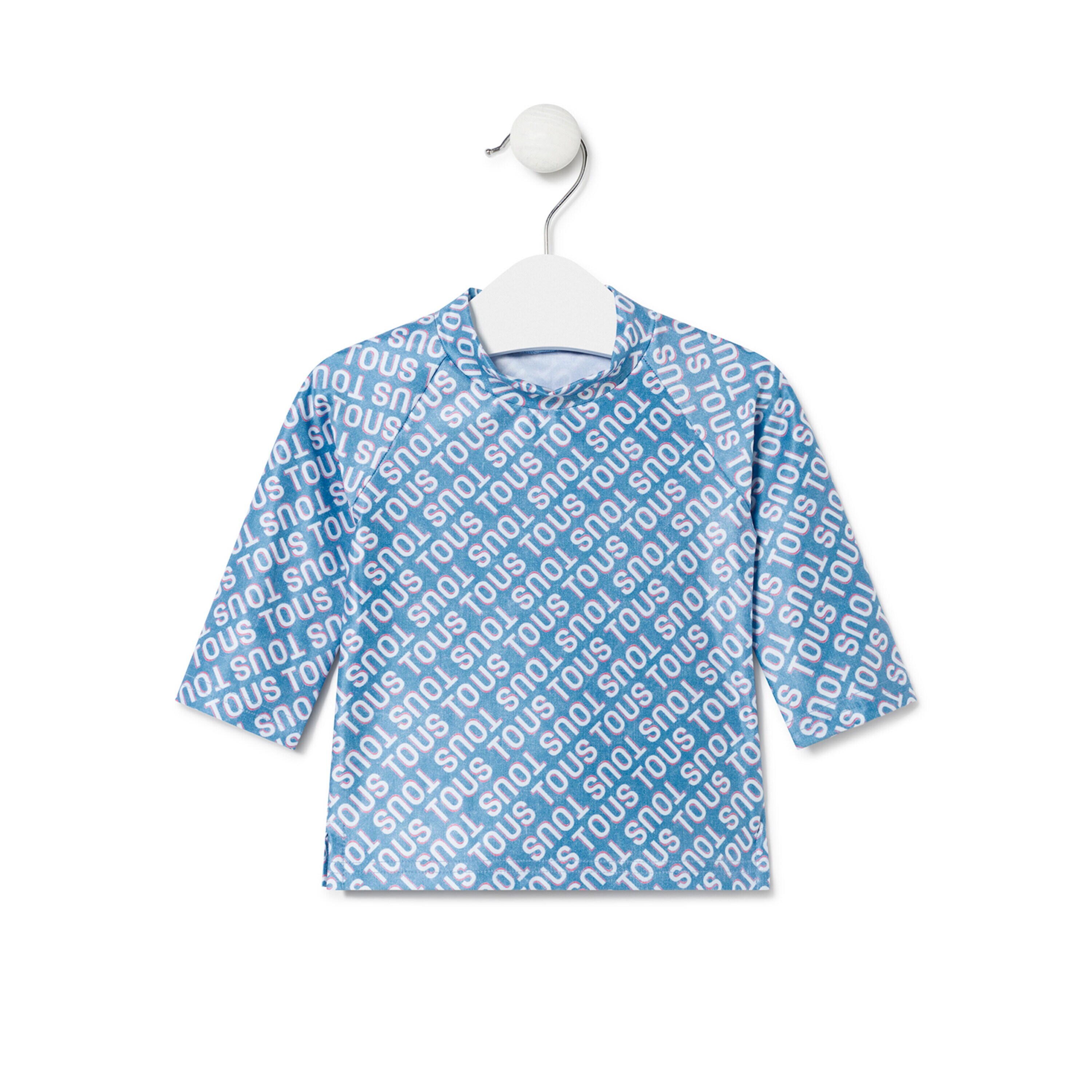 Camiseta de playa manga larga Logo azul