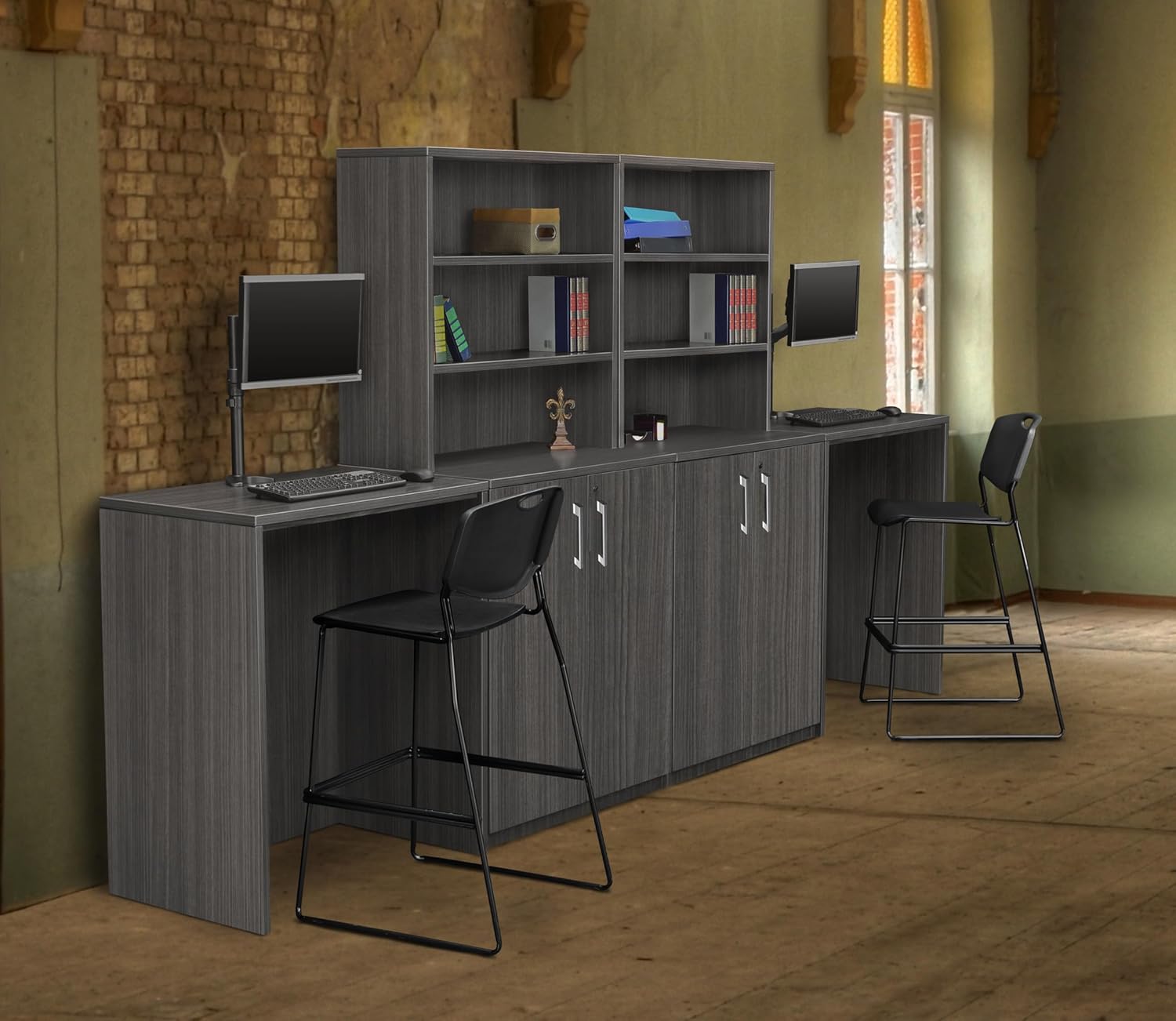 Regency Legacy Stand Up Side to Side Storage Cabinet/Storage Cabinet- Ash Grey