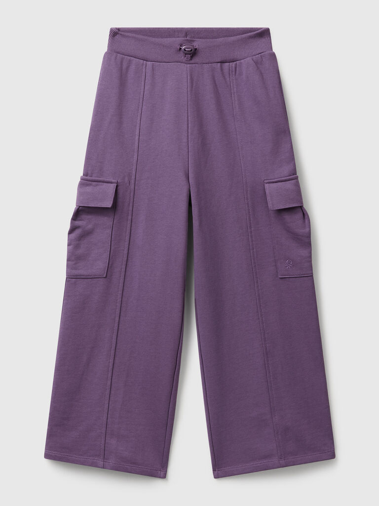 Wide fit cargo trousers