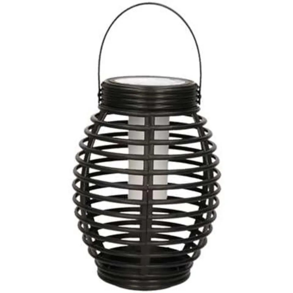 Lantaarn - 2 stuks - solar - tuinverlichting - zwart - 19 cm