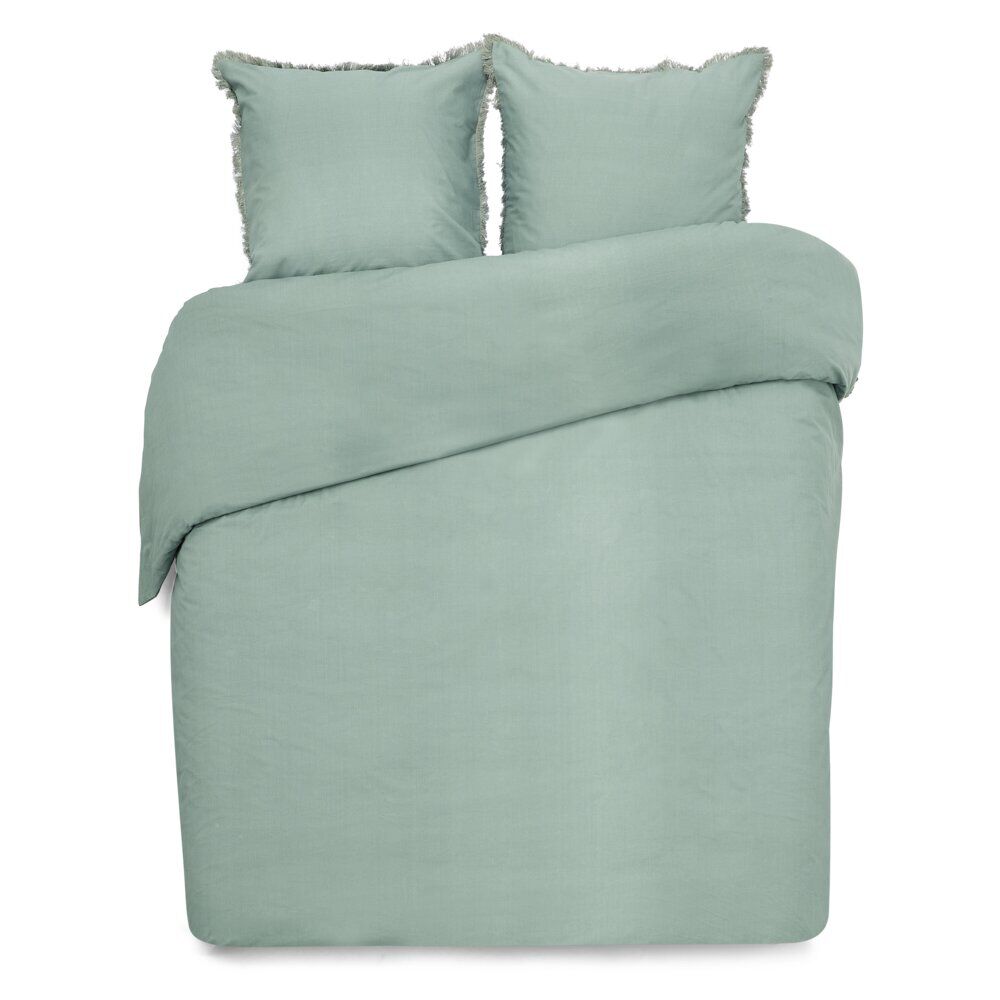 Parure de lit 2 personnes 240x220cm vert uni