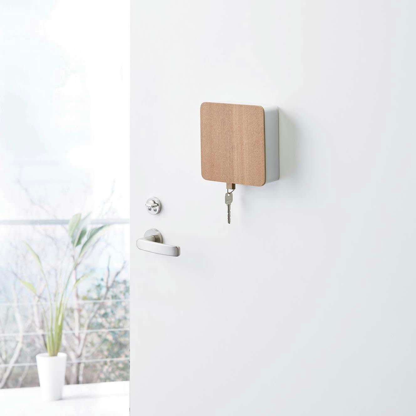 - Boîte à clés magnétique rin key box blanc et marron