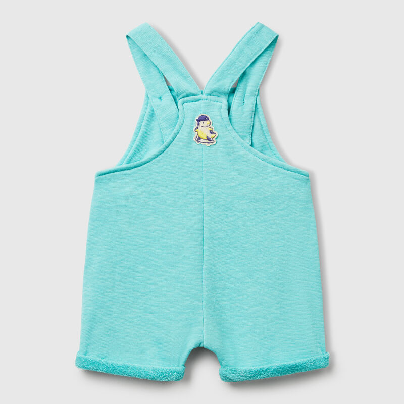 Terry cloth dungarees